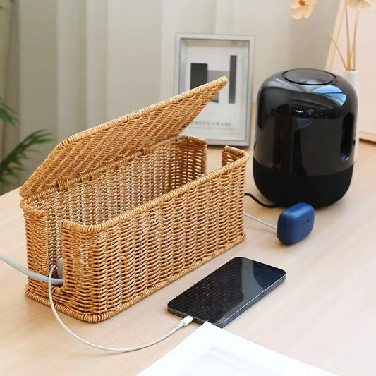 Woven Cable Organizer Basket 🧺